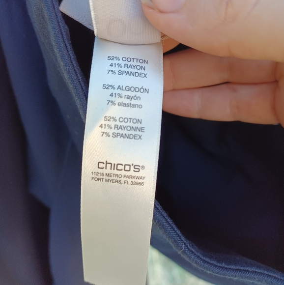 Fabulously Slimming By Chico's Navy Blue Pants - Picture 7 of 7
